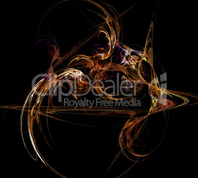 image of one Digital Fractal on Black Color image of one Digital Fractal on Black Color
