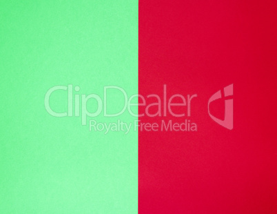 abstract paper background, half green and red