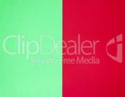 abstract paper background, half green and red