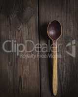 very old empty wooden spoon