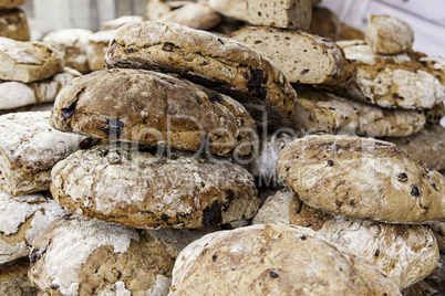 Artisan bread in an old market