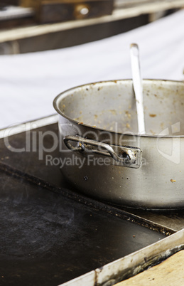 Pot in a restaurant for cooking