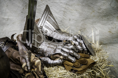 Medieval armor glove