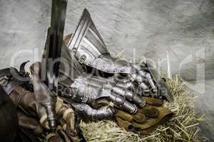 Medieval armor glove