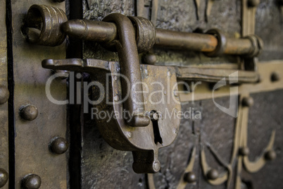 Old security padlock