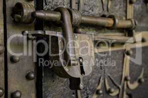 Old security padlock