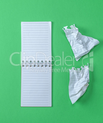 open small blank notebook with white sheets