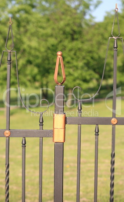 fence with gold decoration