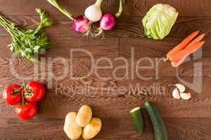 Different raw vegetables