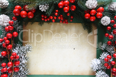 Christmas Decoration Like Fir Tree Branch, Copy Space