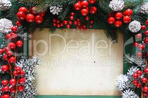 Christmas Decoration Like Fir Tree Branch, Copy Space