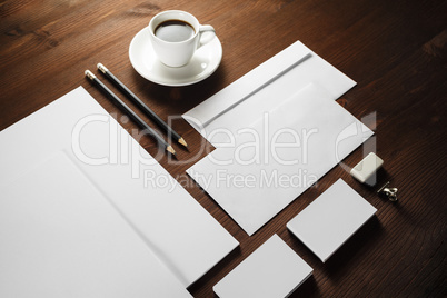 Blank corporate stationery