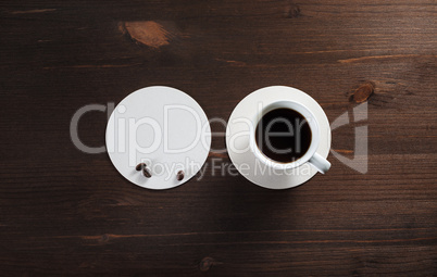 Coffee cup and coaster