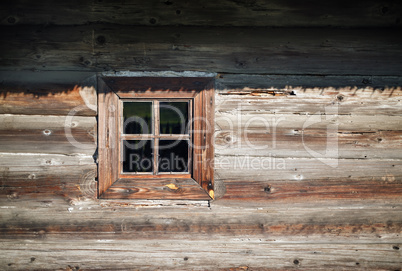 Window, wood wall