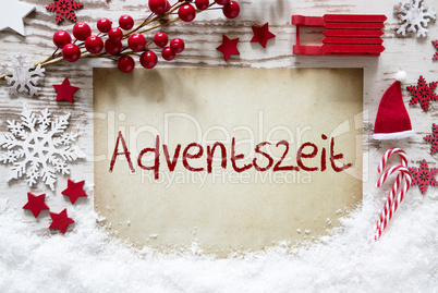 Bright Christmas Decoration, Snow, Adventszeit Means Advent Season