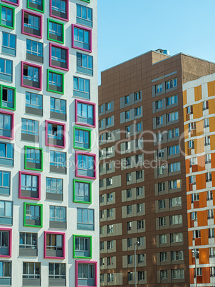 New modern low rise apartment complex. Moscow, Russia