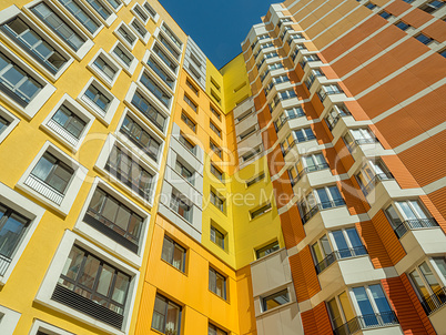 New modern low rise apartment complex. Moscow, Russia