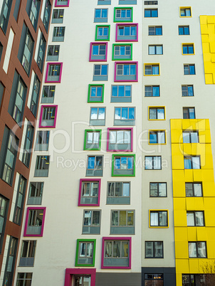 New modern low rise apartment complex. Moscow, Russia