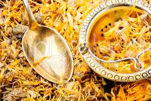 Dry marigold medicinal herbs