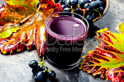 Grape drink in a glass