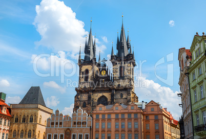 Tynsky cathedral at summer