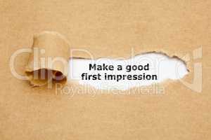 Make A Good First Impression