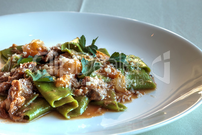 Organic Gourmet Spinach pasta and mushroom dish