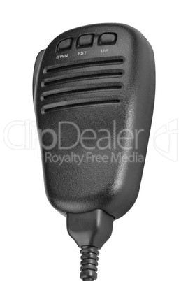 black handheld dynamic radio microphone