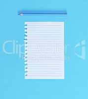 white blank sheet in line torn out of notepad