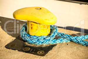 bollard with mooring line