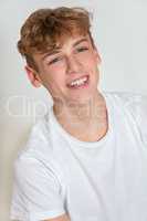 Happy Teen Male Teenager Boy Smiling