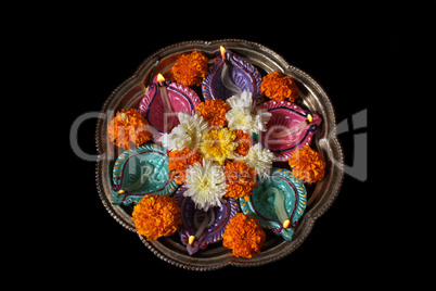 Hindu Ritual Plate in Diwali
