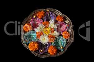 Hindu Ritual Plate in Diwali