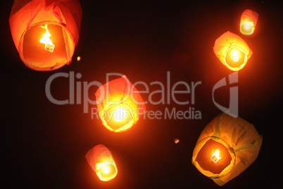 Chinese Sky Lanterns in Diwali