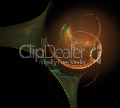 image of one Digital Fractal on Black Color image of one Digital Fractal on Black Color