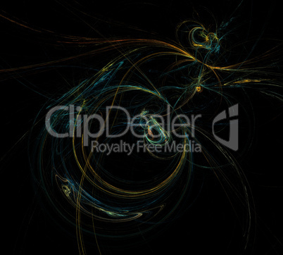 image of one Digital Fractal on Black Color image of one Digital Fractal on Black Color