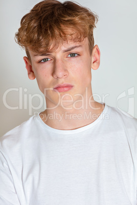 Moody Teen Male Teenager Boy Looking Thoughtful