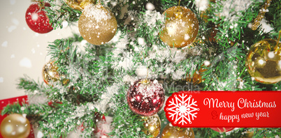 Composite image of banner merry christmas