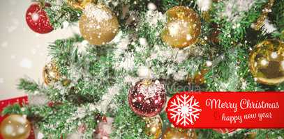 Composite image of banner merry christmas