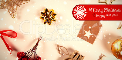 Composite image of banner merry christmas