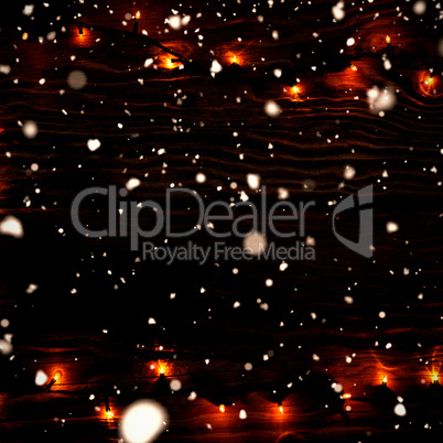 Composite image of snow falling