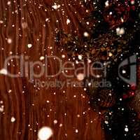 Composite image of snow falling