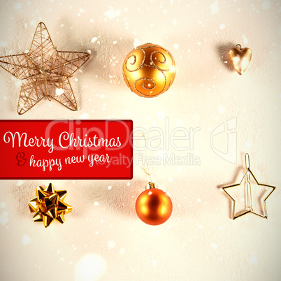 Composite image of banner merry christmas