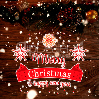 Composite image of christmas card