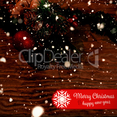 Composite image of banner merry christmas