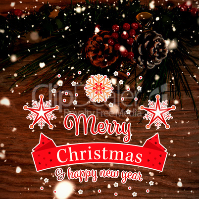Composite image of christmas card