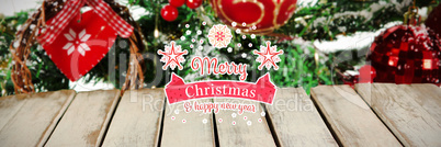 Composite image of christmas card