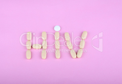 hiv therapy efavirenz on pink background