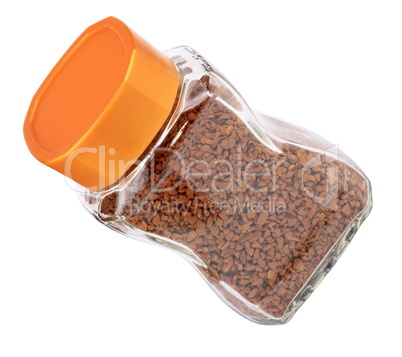 jar of instant coffee isolated