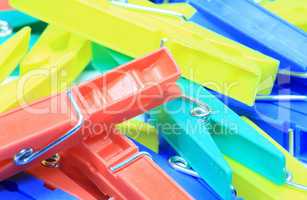 set of plastic clothespin